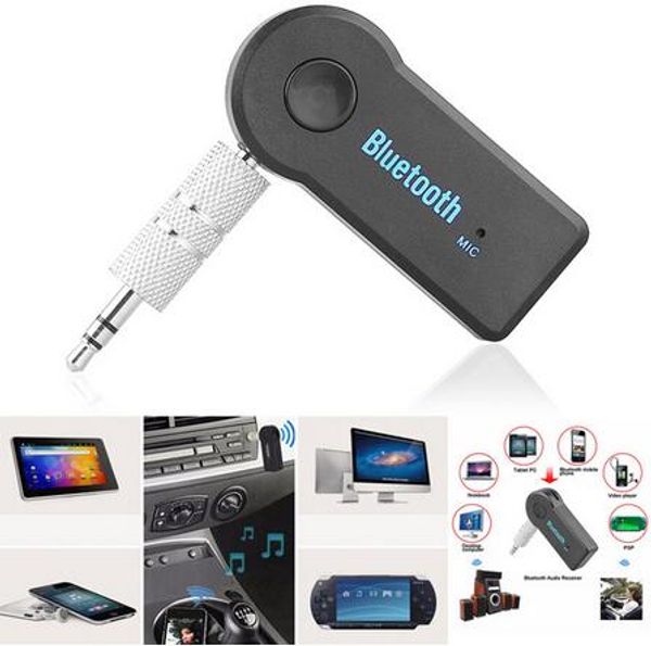 

Универсальный 3.5 мм Bluetooth автомобильный комплект A2DP беспроводной AUX аудио музыкальный приемник адаптер громкой связи с микрофоном для телефона MP3 розничной упаковке DHL