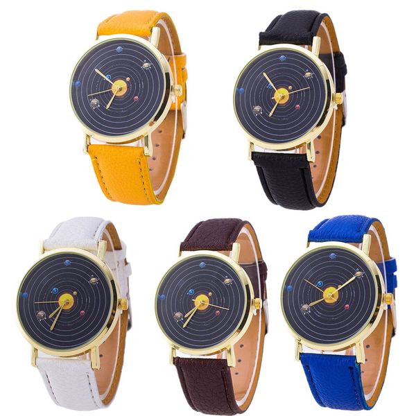 women watches luxury leather band wristwatch casual planet pattern analog quartz watch, Slivery;brown
women watches luxury leather band wristwatch casual planet pattern analog quartz watch, Slivery;brown