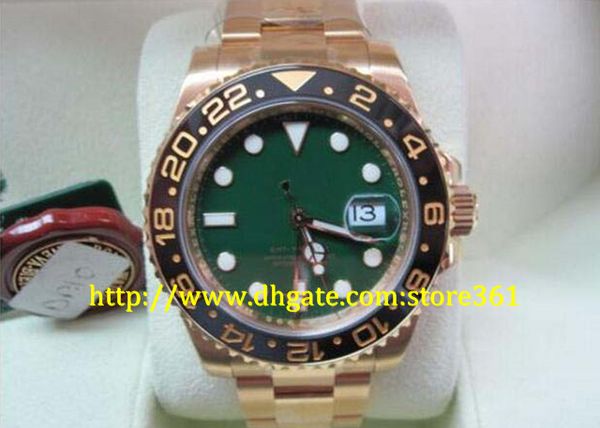 store361 new arrive watches automatic mens watches gmt ii 18k yellow gold green dial ceramic bezel 116718, Slivery;brown
store361 new arrive watches automatic mens watches gmt ii 18k yellow gold green dial ceramic bezel 116718, Slivery;brown