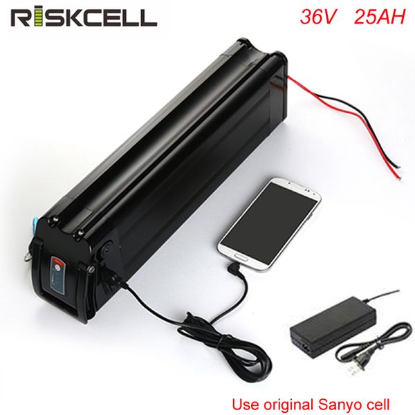deep cycle life electric bike 36v 25ah li-ion battery silver fish 36volt sanyo cell lithium battery with charger and usb
deep cycle life electric bike 36v 25ah li-ion battery silver fish 36volt sanyo cell lithium battery with charger and usb