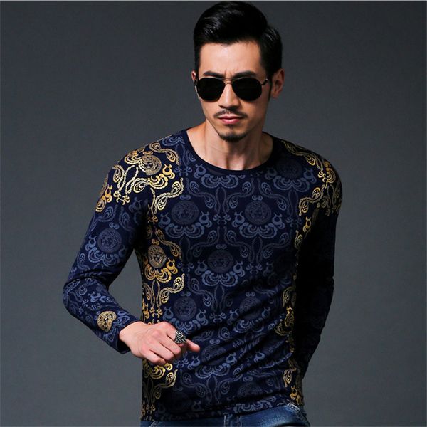 men printing 3d gold clothing spring men men's brand shirt long sleeve slim t shirt fashion t-shirt foil elastic tees wsotj, Black
men printing 3d gold clothing spring men men's brand shirt long sleeve slim t shirt fashion t-shirt foil elastic tees wsotj, Black