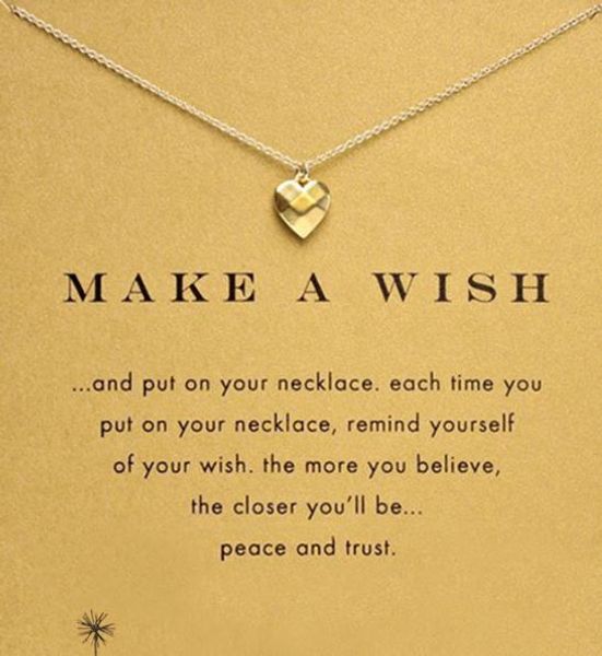 with card cute dogeared necklace with love heart (make a wish) silver and gold color, no fade, and high quality
with card cute dogeared necklace with love heart (make a wish) silver and gold color, no fade, and high quality