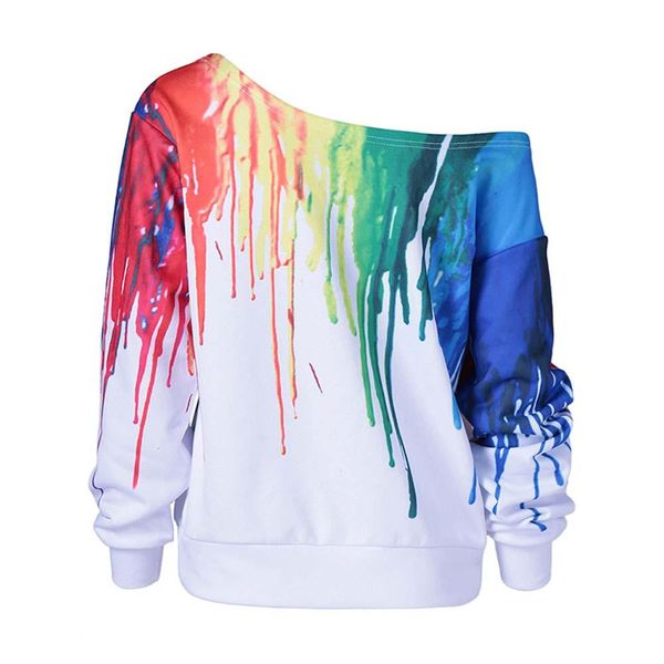 autumn long casual sleeved ladies women paint pullover skew collar drip sweatshirt stylish jumper fall blouse shirt size plus qdcqs, Black
autumn long casual sleeved ladies women paint pullover skew collar drip sweatshirt stylish jumper fall blouse shirt size plus qdcqs, Black