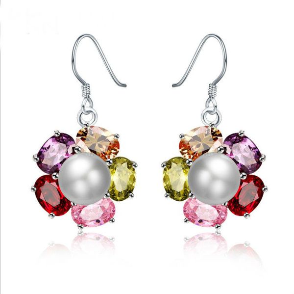 2017 new 925 sterling silver earrings europe color crystals from swarovski earring with charm for women gift fine jewelry, White
2017 new 925 sterling silver earrings europe color crystals from swarovski earring with charm for women gift fine jewelry, White