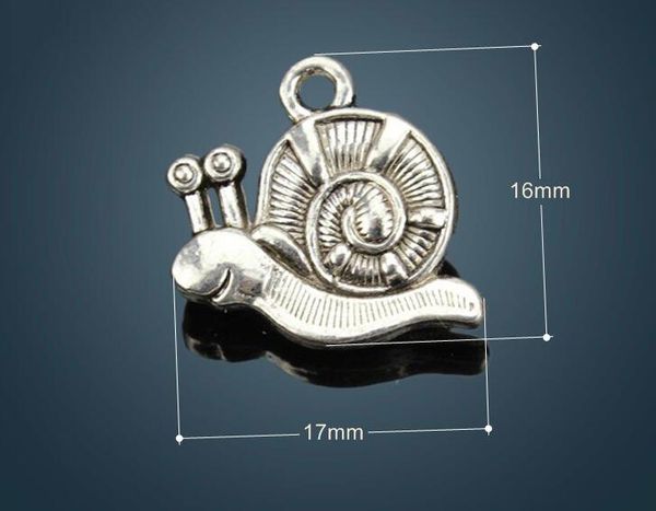 100pcs 17x16mm ancient silver snail alloy charm pendant metal hole beads dangle fit european bracelets 2017 style, Bronze;silver
100pcs 17x16mm ancient silver snail alloy charm pendant metal hole beads dangle fit european bracelets 2017 style, Bronze;silver