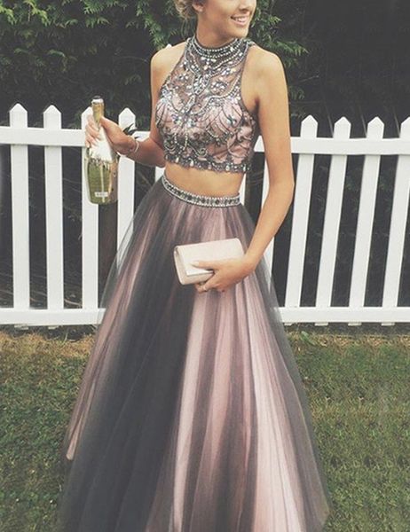 two piece prom dress with crystal beaded black high neck evening dress prom dress for juniors a line
two piece prom dress with crystal beaded black high neck evening dress prom dress for juniors a line