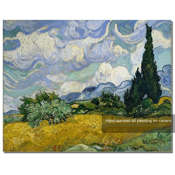 wheat field with cypress,pure hand painted van gogh impression art oil painting on quality canvas.multi sizes vg006
wheat field with cypress,pure hand painted van gogh impression art oil painting on quality canvas.multi sizes vg006