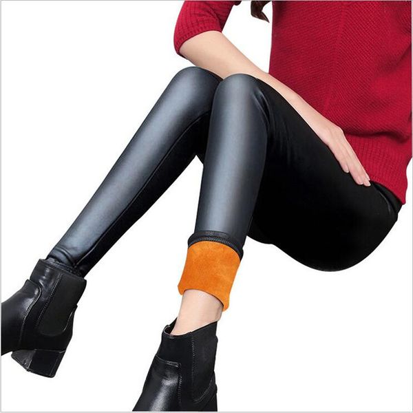 wholesale- women leggings faux leather pants plus velvet thick leggings high elasticity pants leggins s-3xl leather warm leggings, Black
wholesale- women leggings faux leather pants plus velvet thick leggings high elasticity pants leggins s-3xl leather warm leggings, Black