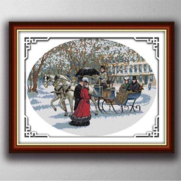 Scenery of Snowy day , Gracious style Cross Stitch Needlework Sets Embroidery kits paintings counted printed on canvas DMC 14CT /11CT
Scenery of Snowy day , Gracious style Cross Stitch Needlework Sets Embroidery kits paintings counted printed on canvas DMC 14CT /11CT
