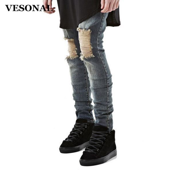 wholesale- vesonal adolescent's 2017 biker jeans men fashion trend slim fit skinny ripped jeans men's brand clothing denim trouser, Blue
wholesale- vesonal adolescent's 2017 biker jeans men fashion trend slim fit skinny ripped jeans men's brand clothing denim trouser, Blue