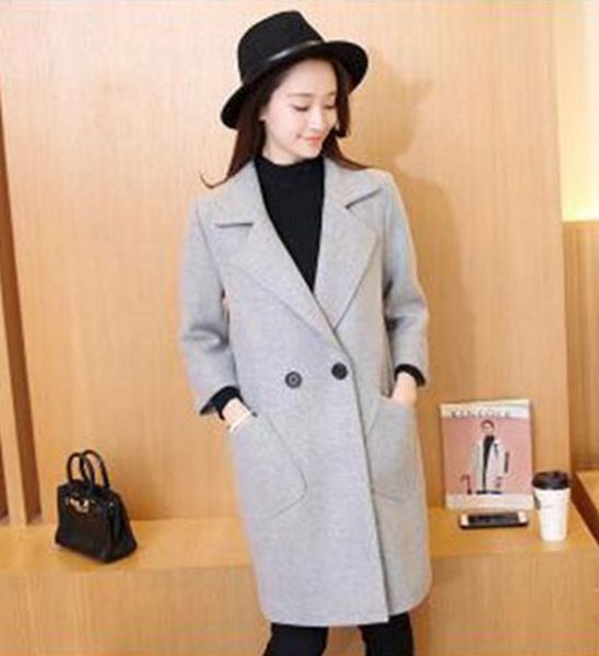in the feminine temperament of qiu dong han edition leisure fashion design show thin long cashmere cloth trench coat 683 / s, Black
in the feminine temperament of qiu dong han edition leisure fashion design show thin long cashmere cloth trench coat 683 / s, Black