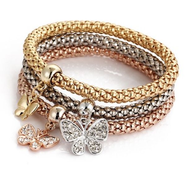 butterfly stretch bracelets 3 pcs gold/silver/ rose gold adjustable elastic pendant hand chain plated charm bracelet for women girls, Golden;silver
butterfly stretch bracelets 3 pcs gold/silver/ rose gold adjustable elastic pendant hand chain plated charm bracelet for women girls, Golden;silver