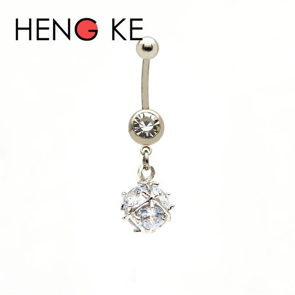 crystal zircon ball surgical steel belly bar clear cz gems 14g dangle navel rings button beautiful body piercing jewelry new, Silver
crystal zircon ball surgical steel belly bar clear cz gems 14g dangle navel rings button beautiful body piercing jewelry new, Silver