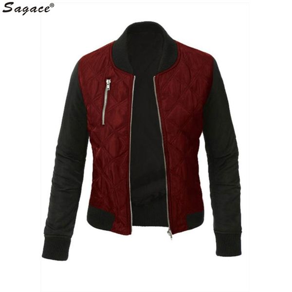 wholesale- trendy fashion autumn winter women bomber jacket female zippers rhombus patchwork cotton padded coat outwear slim cardigan sep8, Black;brown
wholesale- trendy fashion autumn winter women bomber jacket female zippers rhombus patchwork cotton padded coat outwear slim cardigan sep8, Black;brown