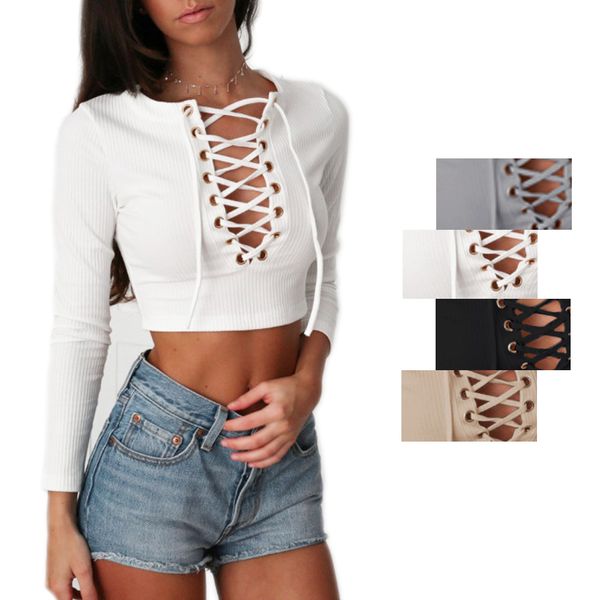 2017 новая мода женская глубокий v шеи бинты длинные рукава mini short causual top блузы t-shirt tee 4 цвета, White
2017 новая мода женская глубокий v шеи бинты длинные рукава mini short causual top блузы t-shirt tee 4 цвета, White