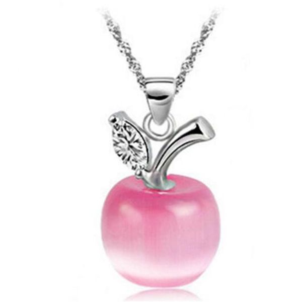925 silver pendant necklace women wedding charms chain for girls opal cat eye diamond crystal apple pendant necklace new
925 silver pendant necklace women wedding charms chain for girls opal cat eye diamond crystal apple pendant necklace new