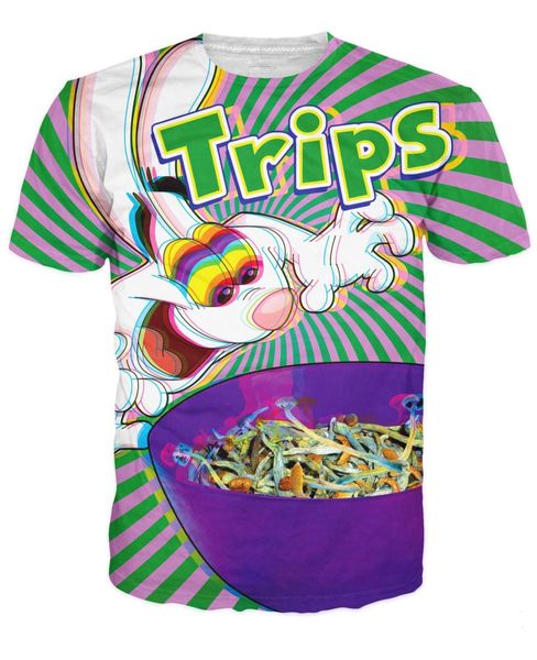 

Оптовая торговля-поездки не для детей футболка Trippy яркие Trix Кролик характер летний стиль мода Майка топы для женщин