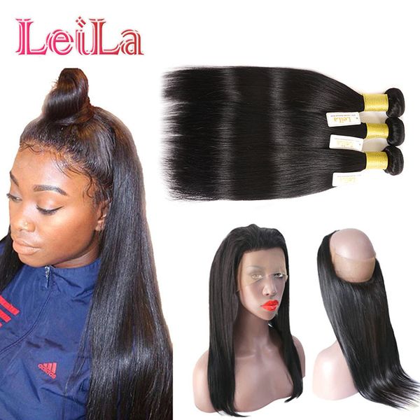 360 lace frontal with bundles straight hair brazilian virgin hair lace frontal straight hair with 3 bundles lace band pre plucked, Black;brown
360 lace frontal with bundles straight hair brazilian virgin hair lace frontal straight hair with 3 bundles lace band pre plucked, Black;brown