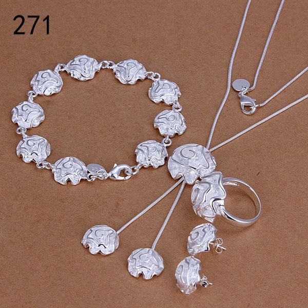 mix style women's sterling silver plated jewelry set,fashion wedding 925 silver necklace bracelet earring ring jewelry set gts42a, Black
mix style women's sterling silver plated jewelry set,fashion wedding 925 silver necklace bracelet earring ring jewelry set gts42a, Black