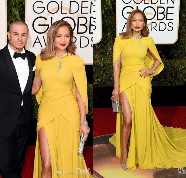 2016 73rd golden globe awards celebrity dresses yellow mermaid split side evening gowns high neck shawl red carpet formal dress, Black;red
2016 73rd golden globe awards celebrity dresses yellow mermaid split side evening gowns high neck shawl red carpet formal dress, Black;red