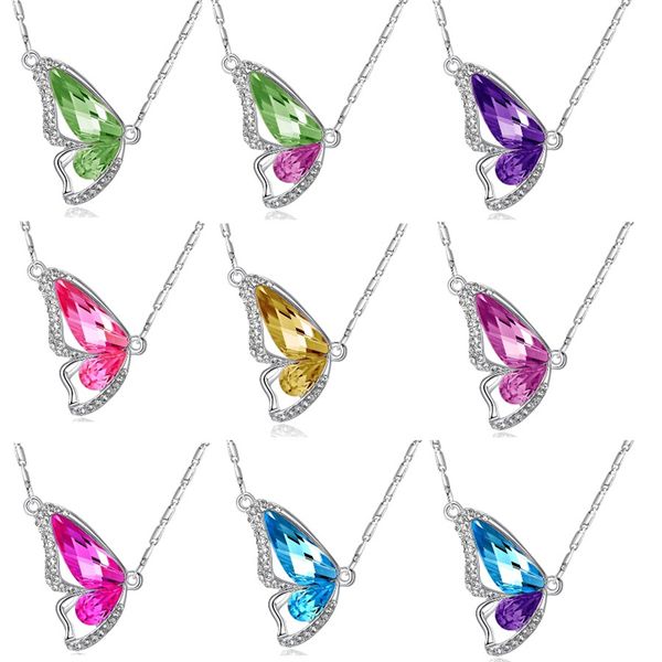 korean fashion dancing butterfly pendant crystal pendant necklaces boutiques foreign trade sources women jewelry c014, Silver
korean fashion dancing butterfly pendant crystal pendant necklaces boutiques foreign trade sources women jewelry c014, Silver