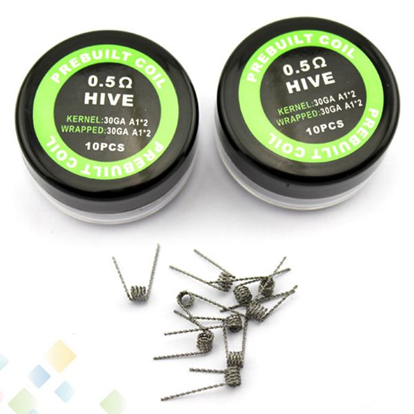 

HIVE Coil Heating Wires Resistance 0.5ohm sold by pc (30GA+30GA)*2 Resistance Hive Wire Fit RDA RBA E Cigarette DHL Free