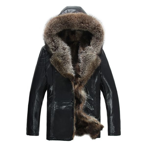 mens genuine leather jackets real raccoon fur coats shearling winter parkas snow clothes warm thicking outwear plus size 4xl 5xl250y, Black
mens genuine leather jackets real raccoon fur coats shearling winter parkas snow clothes warm thicking outwear plus size 4xl 5xl250y, Black