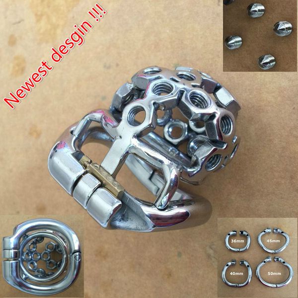 2017 unique snap ring stainless steel small male chastity device 36mm,40mm,45mm,50mm cock cage with spiked screw for men toys
2017 unique snap ring stainless steel small male chastity device 36mm,40mm,45mm,50mm cock cage with spiked screw for men toys