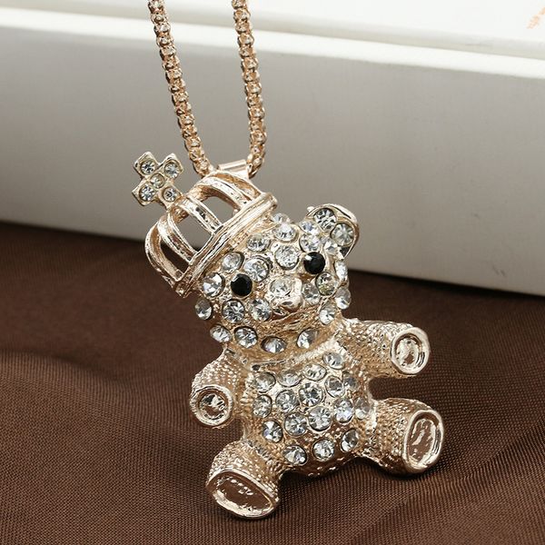 2017 new design long crystal little bear pendant necklace for women personality statement necklace & pendant trendy jewelry, Silver
2017 new design long crystal little bear pendant necklace for women personality statement necklace & pendant trendy jewelry, Silver