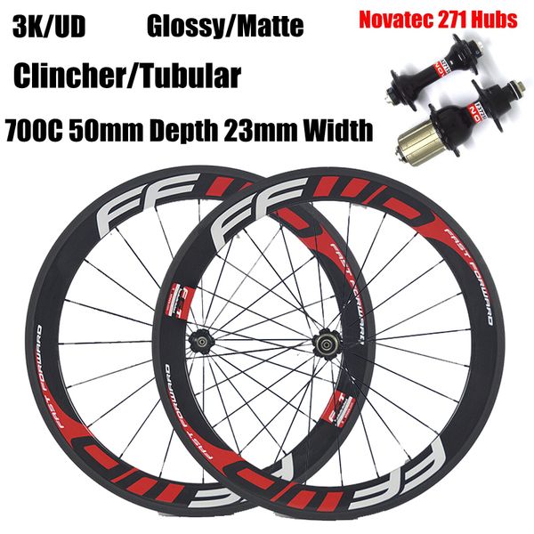 Ffwd carbon wheel 700c 50mm depth 23mm width clincher tubular 3k ud matte glo y full carbon wheel et with novatec 271 hub
Ffwd carbon wheel 700c 50mm depth 23mm width clincher tubular 3k ud matte glo y full carbon wheel et with novatec 271 hub