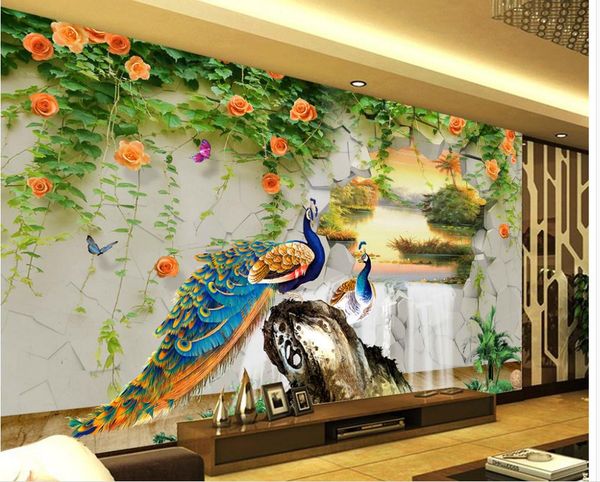 new custom 3d beautiful peacock three-dimensional landscape painting with background wall
new custom 3d beautiful peacock three-dimensional landscape painting with background wall