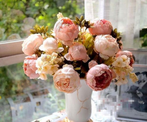 wholesale- hight quality silk flower european 1 bouquet artificial flowers fall vivid peony fake leaf wedding home party decoration
wholesale- hight quality silk flower european 1 bouquet artificial flowers fall vivid peony fake leaf wedding home party decoration