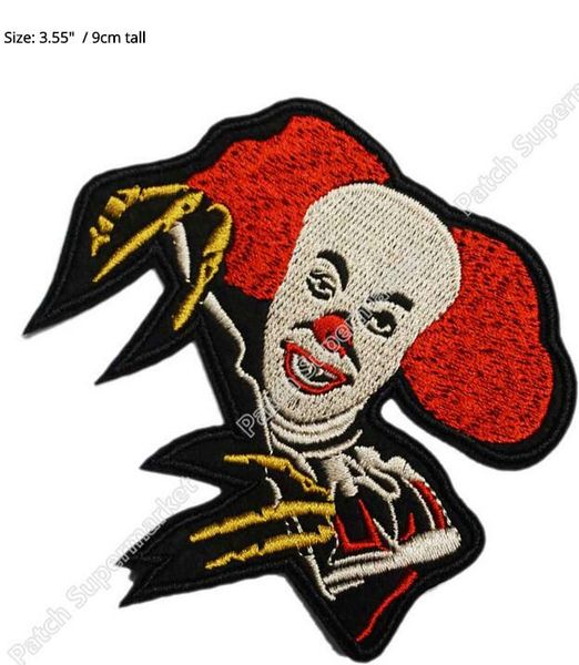 IT Horror Movie Pennywise the Dancing Clown Stephen King Movie TV Series Embroidered iron on patch transfer COMICS APPLIQUE
IT Horror Movie Pennywise the Dancing Clown Stephen King Movie TV Series Embroidered iron on patch transfer COMICS APPLIQUE