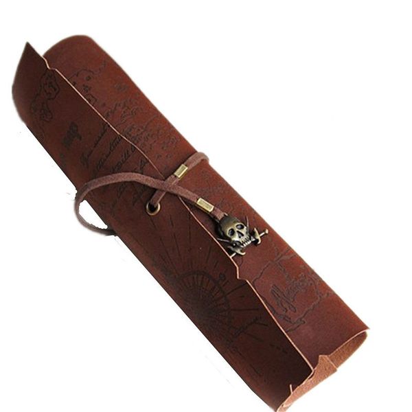 wholesale- retro vintage pirate roll up pu leather pen pencil bags treasure map kids party gift favor make up cosmetic bag school office
wholesale- retro vintage pirate roll up pu leather pen pencil bags treasure map kids party gift favor make up cosmetic bag school office