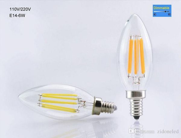 Dimmable Led Bulb Candle Light E14 edison LED bulbs 2w/4w/6w Filament retro Bulb AC110-240V Led Lamp Indoor Lighting
Dimmable Led Bulb Candle Light E14 edison LED bulbs 2w/4w/6w Filament retro Bulb AC110-240V Led Lamp Indoor Lighting