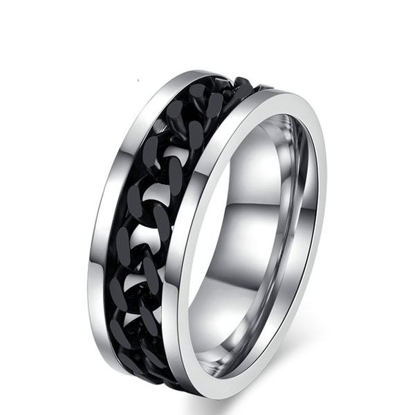 meaeguet fashion men's ring the punk rock accessories stainless steel black chain spinner rings for men wholesale r-016b, Golden;silver
meaeguet fashion men's ring the punk rock accessories stainless steel black chain spinner rings for men wholesale r-016b, Golden;silver
