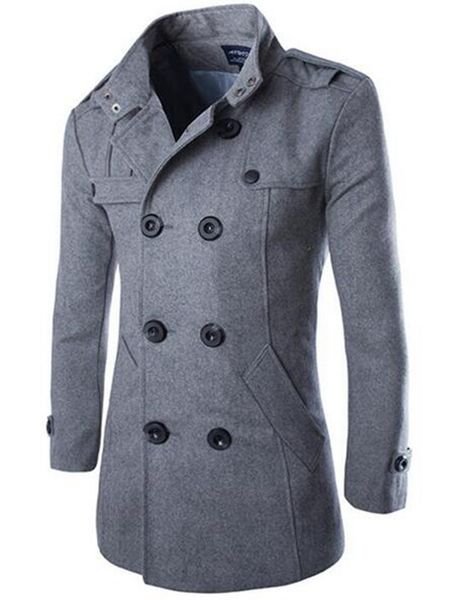 men's autumn/winter in europe and the new business fashion double-breasted long pure color woolen cloth trench coat / m-3xl, Black
men's autumn/winter in europe and the new business fashion double-breasted long pure color woolen cloth trench coat / m-3xl, Black