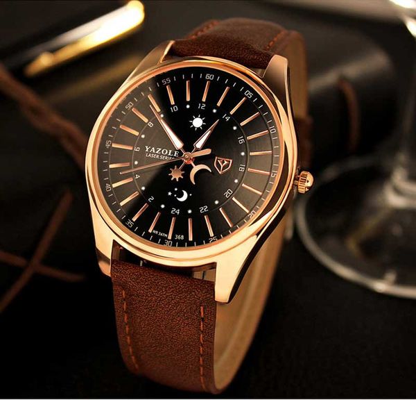 yazole 368 wrist watch men brand luxury sun moon famous fashion casual male clock quartz watch relogio masculino, Slivery;brown
yazole 368 wrist watch men brand luxury sun moon famous fashion casual male clock quartz watch relogio masculino, Slivery;brown