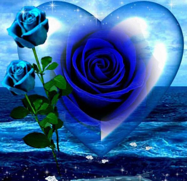 

Алмаз вышивка Синяя роза 5D diy Алмаз живопись вышивки крестом полный круглый Алмаз
