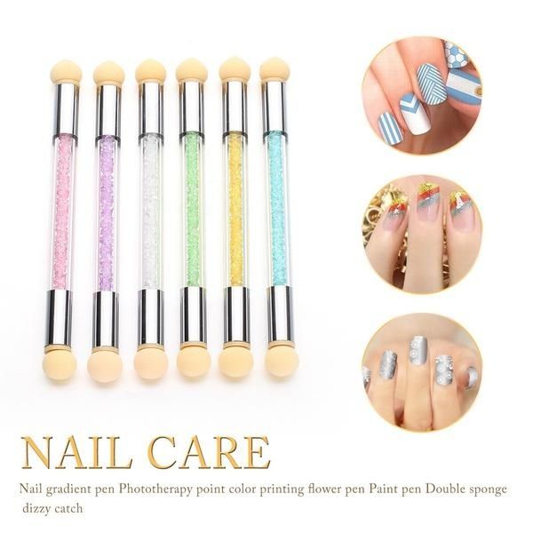 set glitter powder picking dotting gradient pen brush + 2 sponge nail art tools sale, Silver
set glitter powder picking dotting gradient pen brush + 2 sponge nail art tools sale, Silver