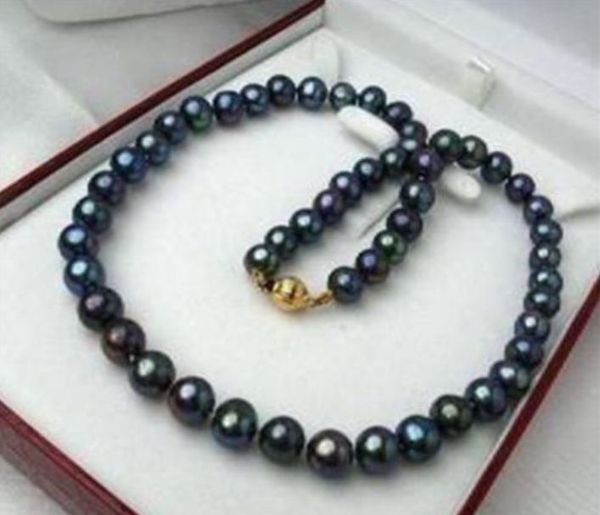 new 7-8mm tahitian black natural pearl necklace 18"
new 7-8mm tahitian black natural pearl necklace 18"