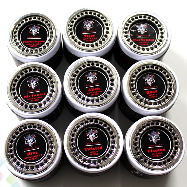 Demon Killer Wire Flat Twisted Fused Clapton Hive Alien Quad Tiger Wire Coils 15 Feet Roll Coils Organic Cotton fit Atomizer DHL Free
Demon Killer Wire Flat Twisted Fused Clapton Hive Alien Quad Tiger Wire Coils 15 Feet Roll Coils Organic Cotton fit Atomizer DHL Free