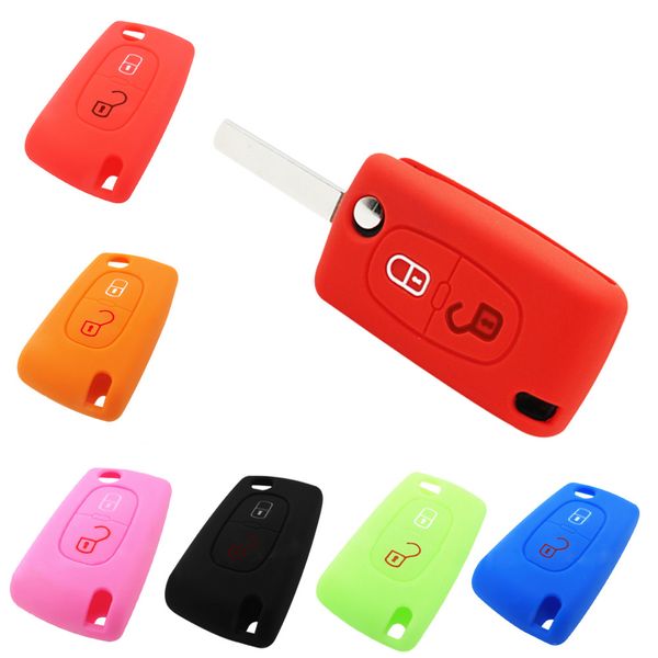 Wih Emblems Silicone Case Remote Cover 2 Buttons Folding Key for Peugeot 208 207 3008 308 RCZ 408 2008 407 307 AUP_40J
Wih Emblems Silicone Case Remote Cover 2 Buttons Folding Key for Peugeot 208 207 3008 308 RCZ 408 2008 407 307 AUP_40J