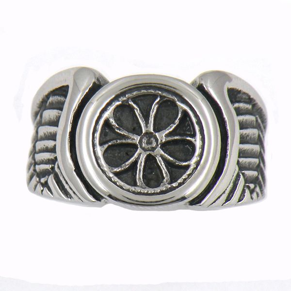 fanssteel stainless steel punk vintage mens or womens jewelry tire wheel with wings biker ring gift for brothers sisters 13w89, Silver
fanssteel stainless steel punk vintage mens or womens jewelry tire wheel with wings biker ring gift for brothers sisters 13w89, Silver
