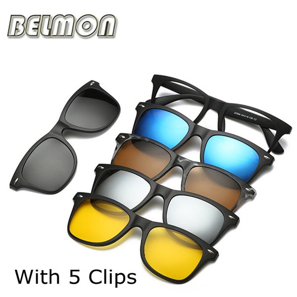 wholesale- fashion spectacle frame men women with 5 pieces clip on sunglasses polarized magnetic glasses male driving myopia optical rs120, Silver
wholesale- fashion spectacle frame men women with 5 pieces clip on sunglasses polarized magnetic glasses male driving myopia optical rs120, Silver