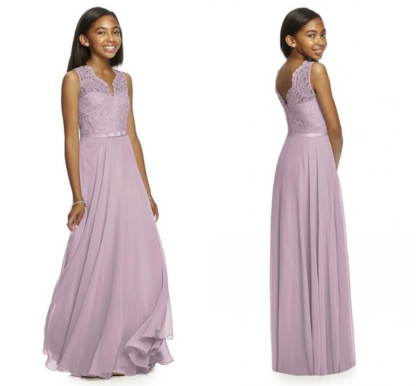 2020 Lilac Junior Bridesmaid Dresses V Neck Sleeveless A Line Floor Length Long Lace And Chiffon With Belt Cheap Bridesmaid Dresses
2020 Lilac Junior Bridesmaid Dresses V Neck Sleeveless A Line Floor Length Long Lace And Chiffon With Belt Cheap Bridesmaid Dresses