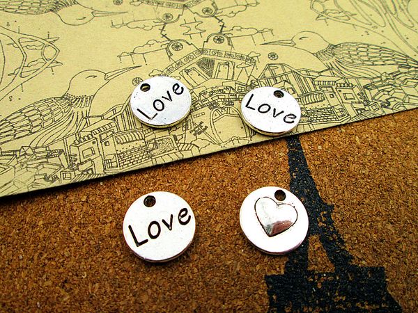 60pcs- love heart disc charms antique tibetan silver love heart disc charm pendants 14mm, Bronze;silver
60pcs- love heart disc charms antique tibetan silver love heart disc charm pendants 14mm, Bronze;silver