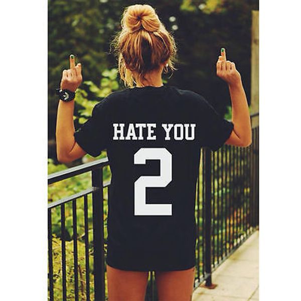 wholesale- boho women's girls new hate you 2 tumblr blogger hipster black t-shirt shirt, White
wholesale- boho women's girls new hate you 2 tumblr blogger hipster black t-shirt shirt, White