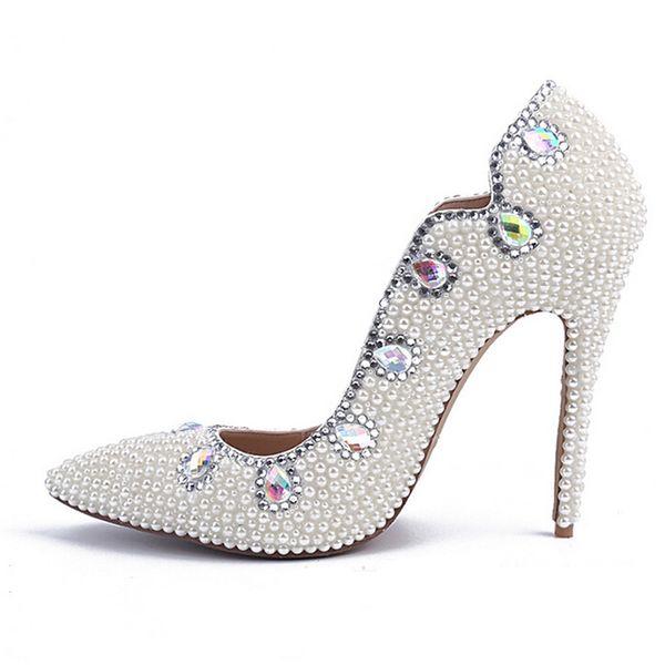 size 34-41 women pearl wedding shoes pointed toe genuine leather comfortable bridal dress shoes party prom pumps, Black
size 34-41 women pearl wedding shoes pointed toe genuine leather comfortable bridal dress shoes party prom pumps, Black
