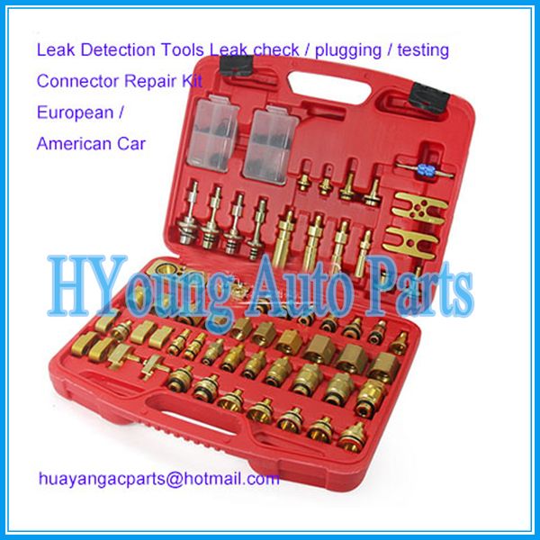 auto air conditioning leak detection tools leak check / plugging / testing connector repair kit for european american car
auto air conditioning leak detection tools leak check / plugging / testing connector repair kit for european american car